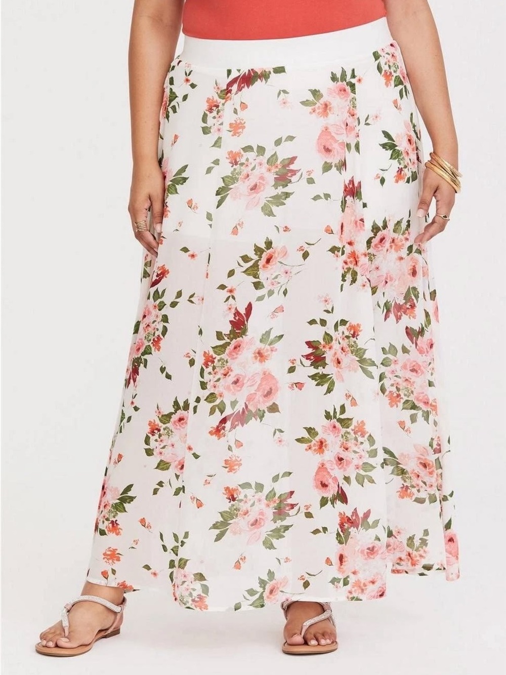 Torrid Chiffon Floral Maxi Skirt 00